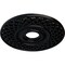 Ekena Millwork Robin Ceiling Medallion (Fits Canopies up to 6 1/4"), 22 1/4"OD x 4 3/4"ID x 1 1/4"P, Jet Black CM22RBBLF - alternate 4